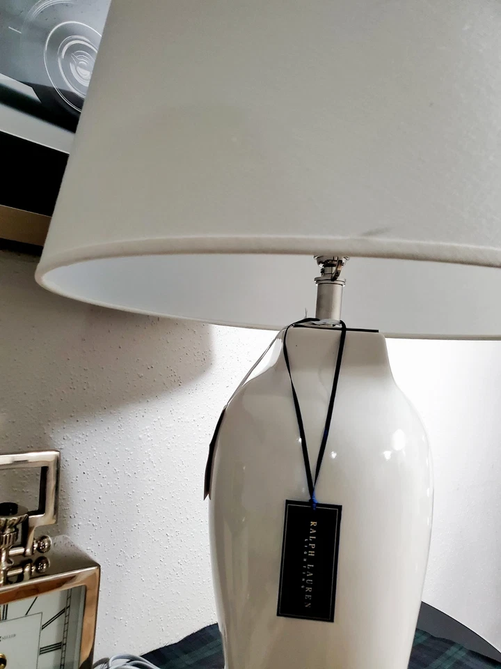 Новый с Ярлыками Ralph Lauren Home Collection Ilona большой настольная лампа с льняным абажуром - Изображение 3 из 4