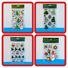 NEW Vintage Recollections Scrapbook CHRISTMAS STICKERS Snowmen Candy Canes Craft