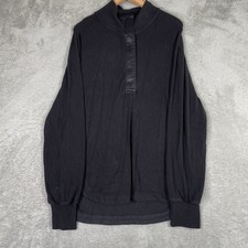 Varley Pullover Womens Medium Black Quarter Zip Mock Neck Long Sleeve Athleisure