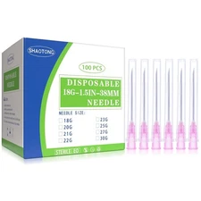 16 18 20 21 22 23 25 27 30 Gauge Needle Luer Lock Individual Package 100 Pcs