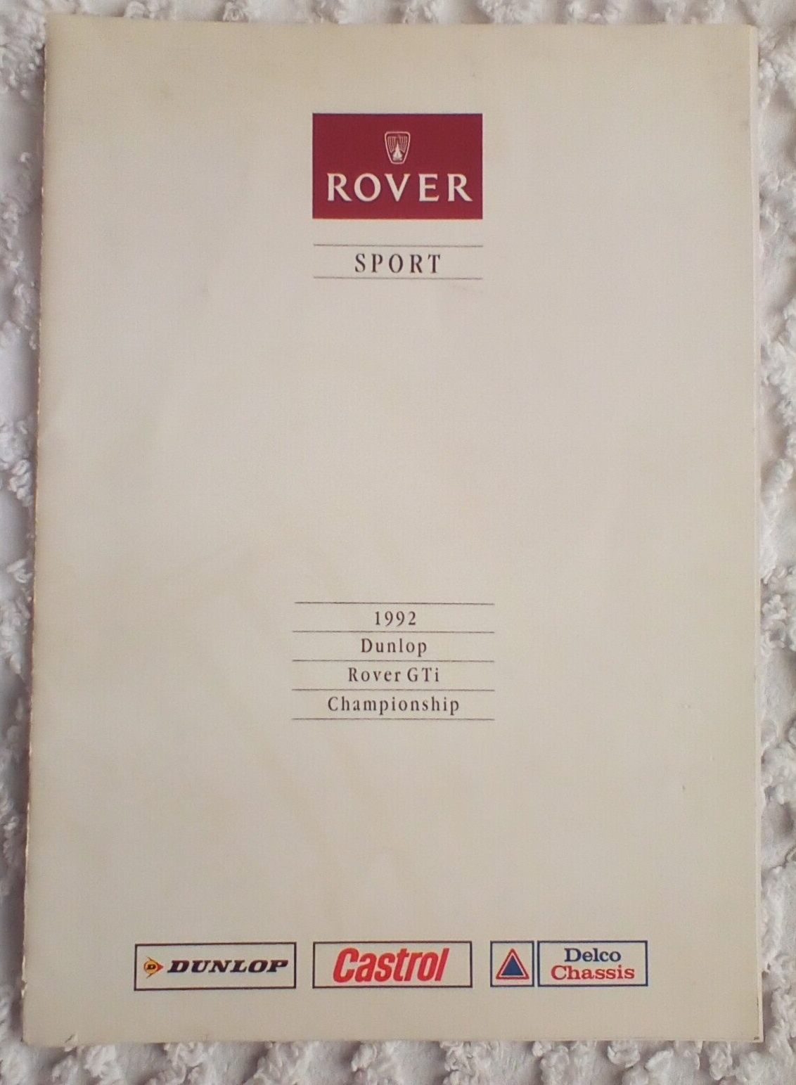 rover sport 1992 dunlop rover gti championship rules & spec brochure eBay