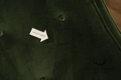 Mid Century Modern Pair of Tufted Velvet Lounge Chairs - Picture 13 of 15