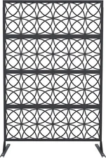 Indoor/Outdoor Metal Privacy Fence Screen Patio Fence Divider Freestanding 1pc