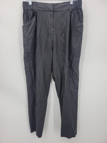 Silence and Noise Pants Womens Large Black Faux Leather High Rise Tapered Moto