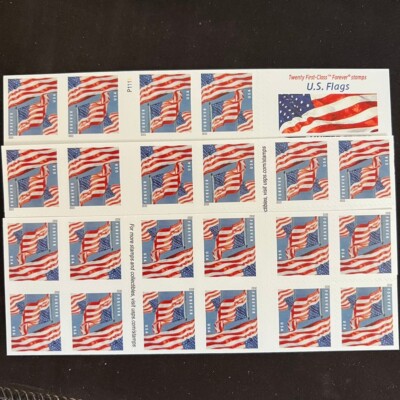 First Class Flag USPS Postage Stamps-Book Of 20 MNH