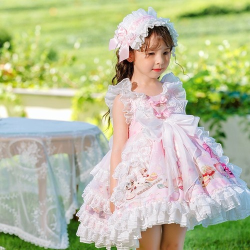 Summer Girls Lolita Princess Dress Sleeveless Birthday Party Puffy Sundress - Bild 11 von 26