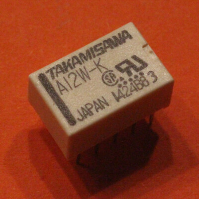 5 STK. A12W-K TAKAMISAWA 2 FORM C 12VDC  125VAC / 2A A-12W-K 5pcs