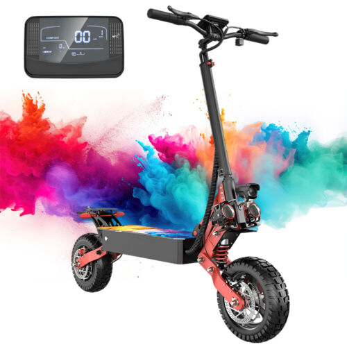 2000W Dual Motor Electric Scooter 11" Off Road Tire 48V 15Ah 45mph 40Mile RangBk