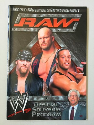 Programme Officiel WWE Raw & SmackDown 2002 - Très Bon État - Livraison Gratuite
