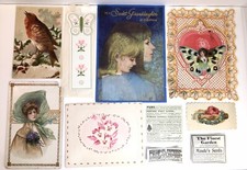 Antique  Vintage Ephemera Lot Crafting Junk Journal Some Victorian Cards Etc