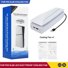 RGB Cooling Fan for PS5 Slim Disc/Digital Console Upgraded Cooler System 3 Speed