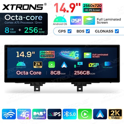 14.9" Car Screen Android 14 8+256GB Stereo GPS Retrofit For BMW 3er F30 F31 EVO - Picture 8 of 18