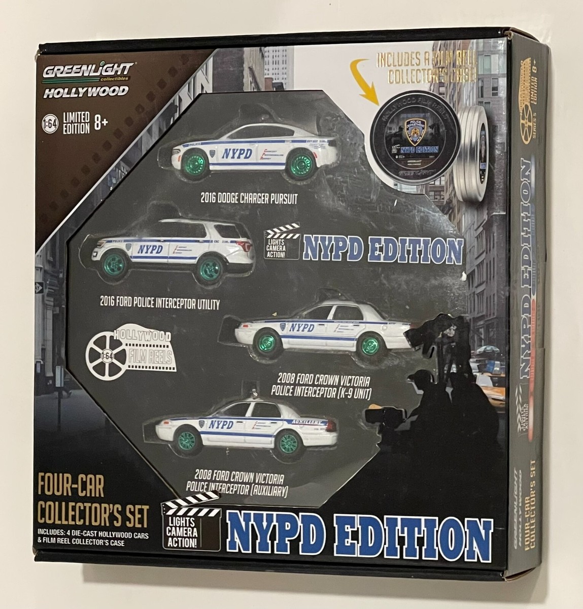 Greenlight Hollywood Four-Car CHASE Collector's Set NYPD
