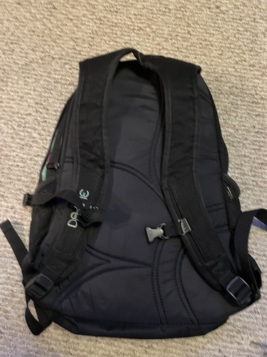 DAKINE WOMENS BLACK AND INSIDE FLORAL LAPTOP BACKPACK EXCELLENT - Picture 2 of 7