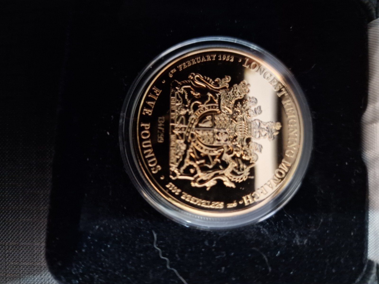 coin collection queen Elizabeth 2 gold plated solid silver proof £5