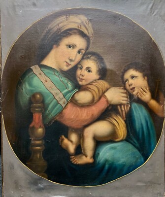 Tafel RAPHAEL (Raffaello Santi) (Nach) - 1483-1520 Die Jungfrau Am Stuhl