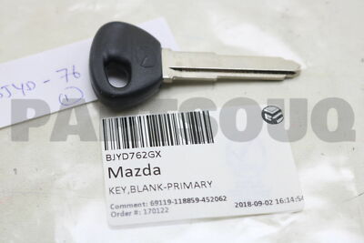 BJYD762GX Genuine Mazda KEY,BLANK-PRIMARY BJYD-76-2GX | eBay