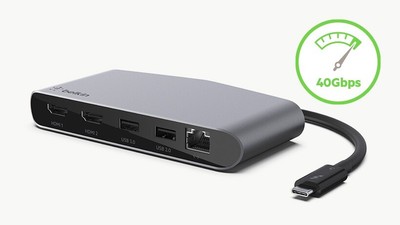 Belkin Thunderbolt 3 Dock Mini 4K HDMI (x2) USB-A (x2) 40Gbps Gigabit Ethernet