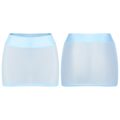 Freebily Woman Sheer Micro Mini Skirt Stretchy See-Through Transparent Low AU - Picture 60 of 147