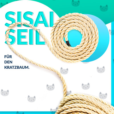 Sisalseil 1,9 Cm Dick – Naturfaser Für Garten, Heimwerker & Haustierspielzeug, 10-50 M Länge