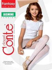 Conte Jasmine 40 Den - Fantasy Tights For Girls With Daisy Pattern - 4yr. 6yr. 8