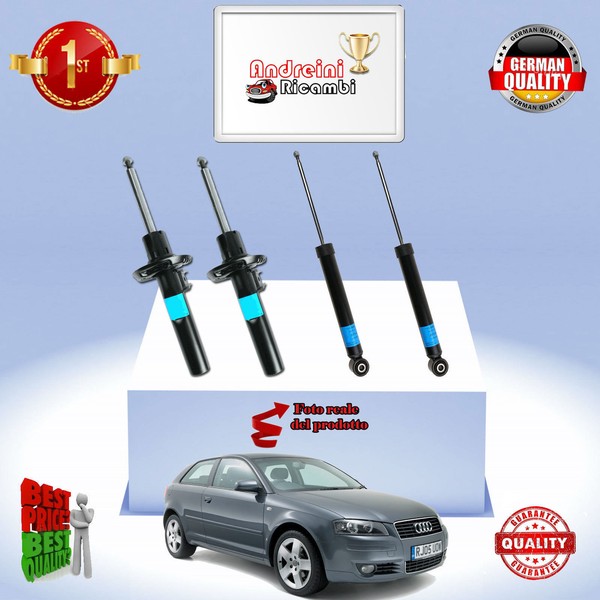Set 4 StoßDäMpfer Vorderseite + Heck Audi A3 II 1.8 Tfsi 118KW Von 2008-> 2012-image