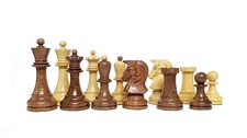 1970s Dubrovnik Bobby Fischer Reproduced Chess Pieces Only in Golden Rosewood