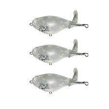 10PCS 15g/7.5cm DIY Unpainted Floating Whopper Plopper Lure Rotating Tail Bass
