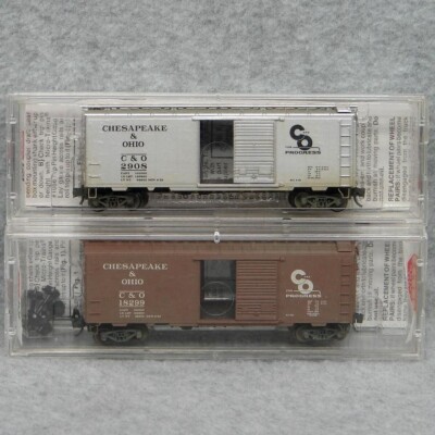 N Scale Micro-Trains MTL 20820 & 20440 C&O 40' Boxcar Op. DOOR Chesapeake & Ohio