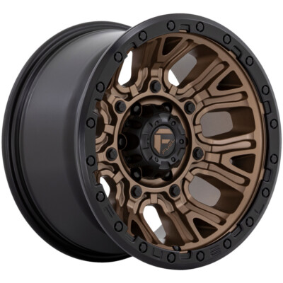 17x9 +1 Fuel 1PC D826 Traction 5x5.0 Matte Bronze W/Black Ring Wheels (Set of 4)