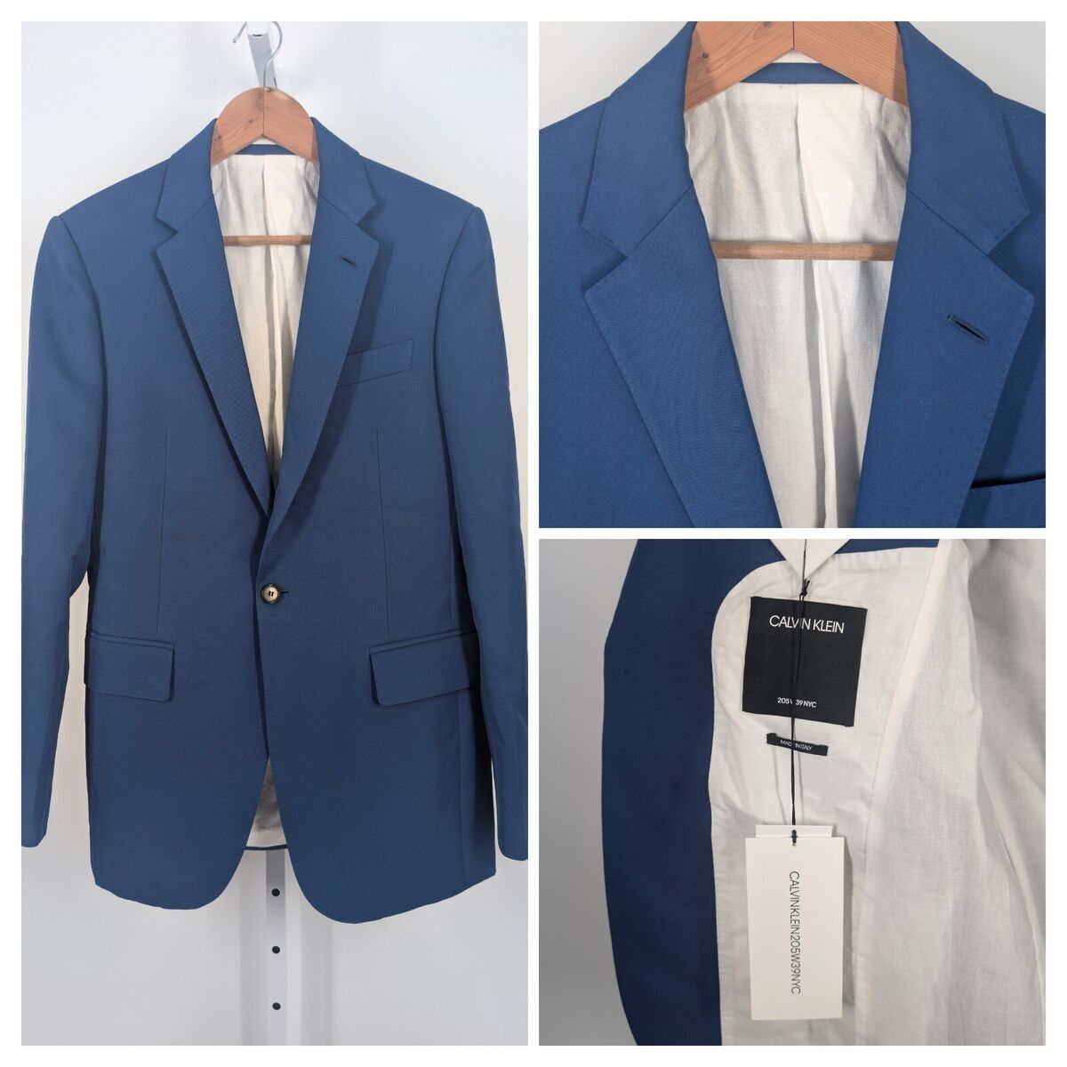 Calvin Klein 205w39nyc 70s Poly Blue Runway Blazer Tuxedo Calvin Klein 205w39nyc 70s Poly Blue Runway Blazer Tuxedo