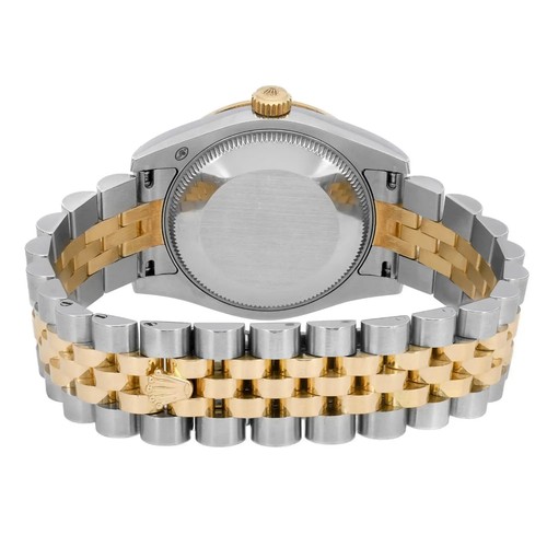 Rolex Datejust 31MM 18K Yellow Gold Steel Diamond Silver Dial Watch 178343 - Bild 5 von 6