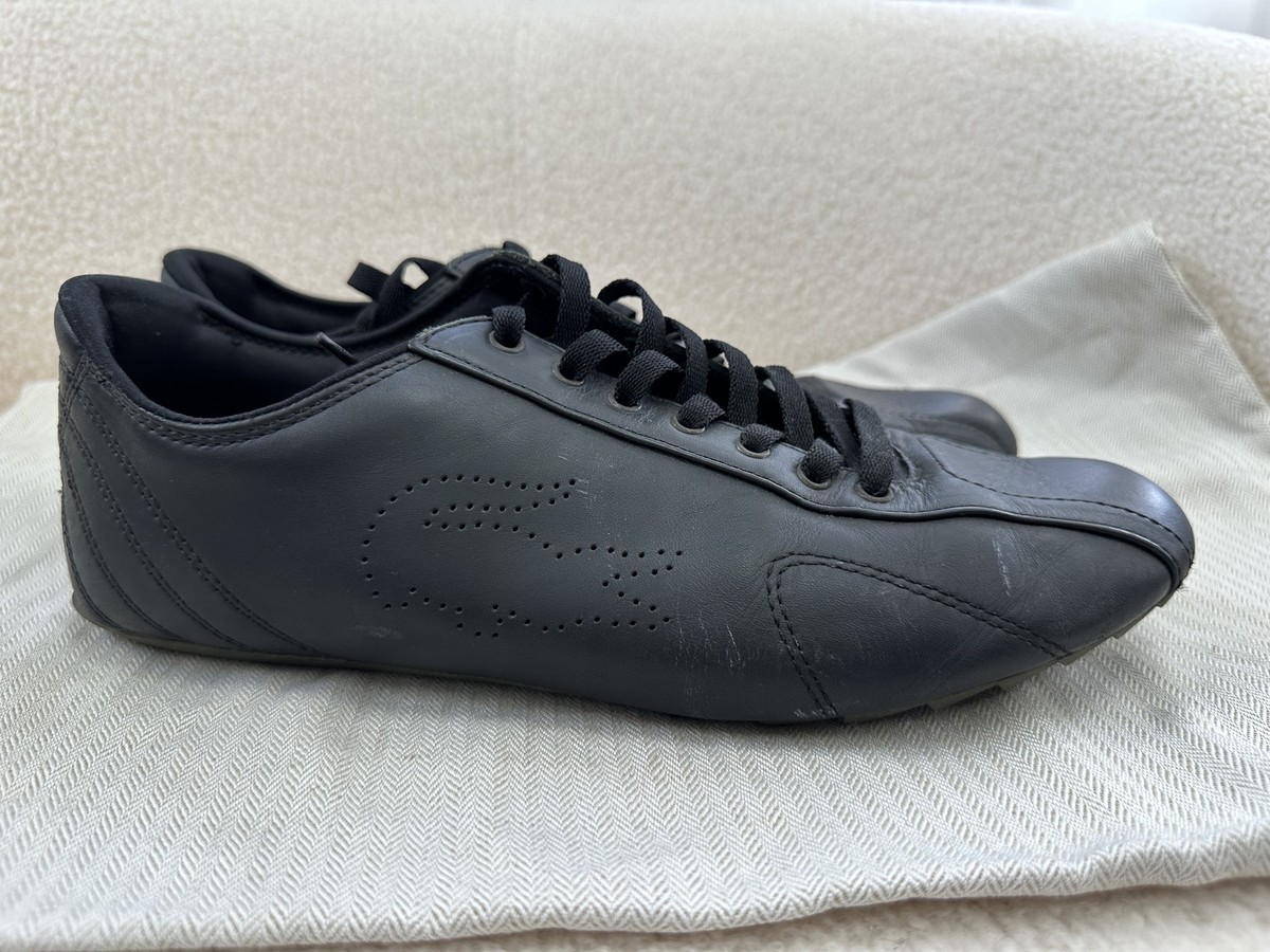 AL1 LACOSTE BLACK SNEAKERS SZ 43