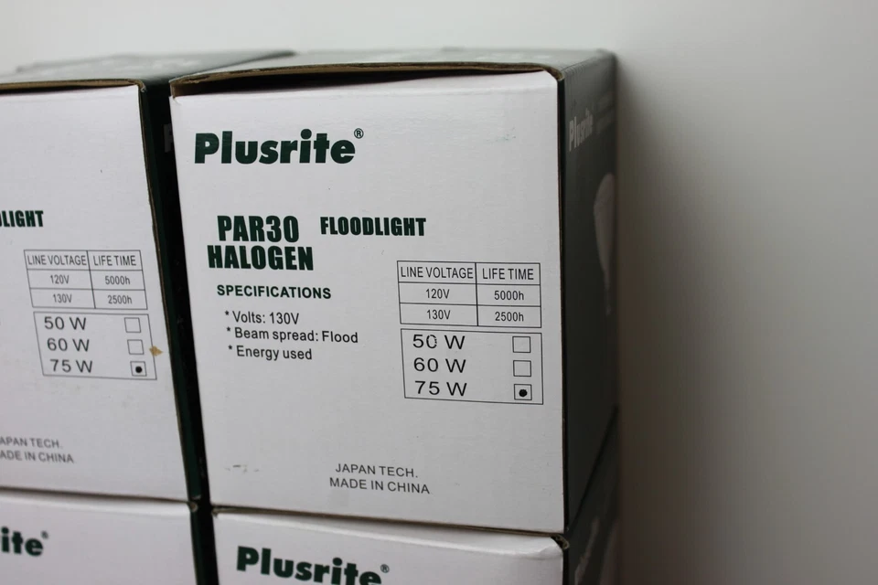 (x6) PLUSRITE 75w PAR30/FL FLOOD LAMP BULB - 130v  *NEW OPEN BOX* Bright White - Image 4 of 4