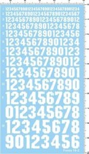 White Different Scale WWII Military FONTS 10-2 Numbers Model Water Slide Decal