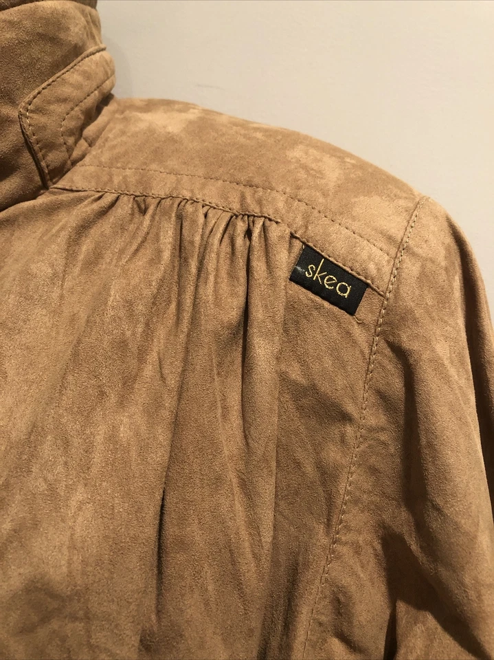 Skea PARIS VAIL Anorak Jacket Full Zip Brown Faux Suede Women's Size Small - Image 4 of 4