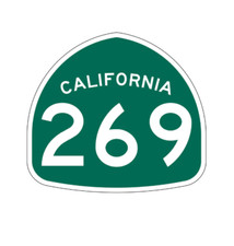 3" california state route 269 highway sign bumper sticker decal usa made