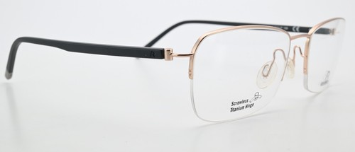 RODENSTOCK Brille R 7036 A 53-17 135 Halbrand Gold Glanz Titan Screwless Hinge - Picture 13 of 14