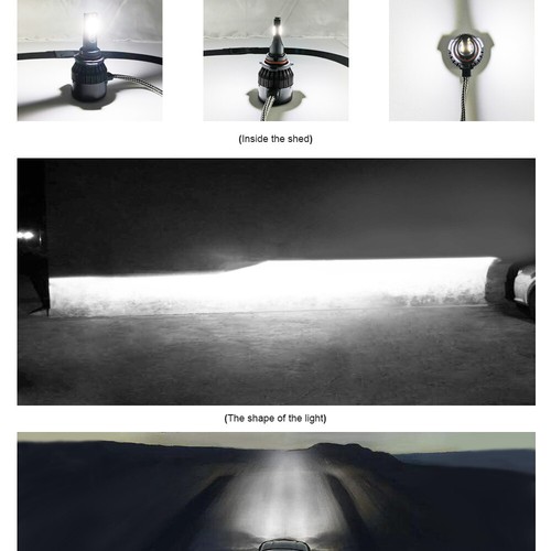 9005+9006 LED Combo COB LED Headlight Kit Light Bulbs Hi/Low Beam 6000K WHITE - Bild 10 von 10