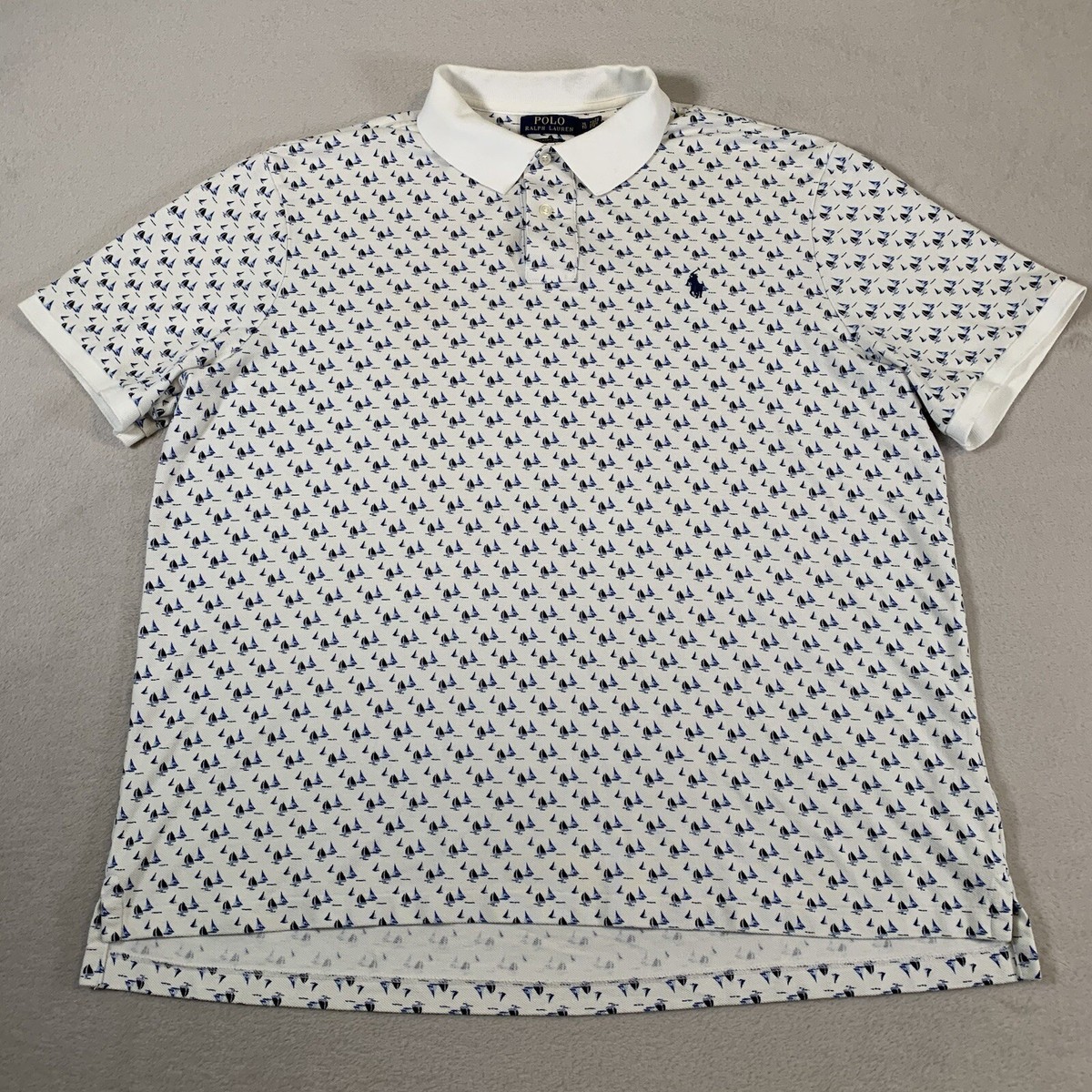 Polo Ralph Lauren Shirt Mens XL White Short Sleeve Classic Fit 