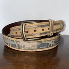 Brand New Oil Field Camo Leather/Canvas Brown and Camo Belt Size 32