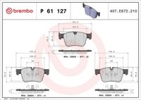 Brembo P 61 127 Bremsbelagsatz, Scheibenbremse