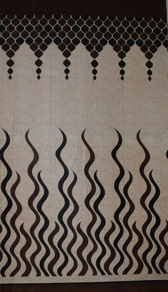 Дверные шторы с петлями из полиэстера, набор из 2 (коричневых) 7 футов (бесплатная быстрая доставка) - Изображение 4 из 4