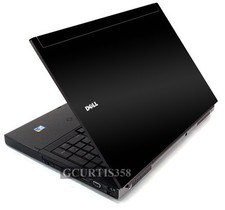 BLACK Vinyl Lid Skin Cover Decal fits Dell Precision M6400 M6500 Laptop
