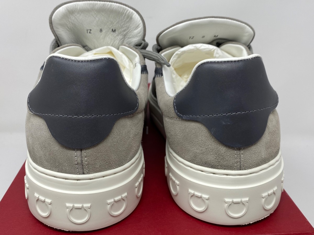 Salvatore Ferragamo Gancini BORG 5 RHINOCEROS SUEDE Leather