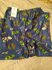 Boys Dinosaur Bones Pajama Pants. Size 10-12. New. Soft. Warm. Cute. Blue.