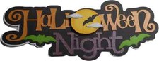 Halloween Night Die Cut Scrapbook Embellishment Card Making junk journal