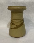 Vintage POG Crafts England Tan/ Brown Stripe Swirl Pottery Vase Fielder McGrath