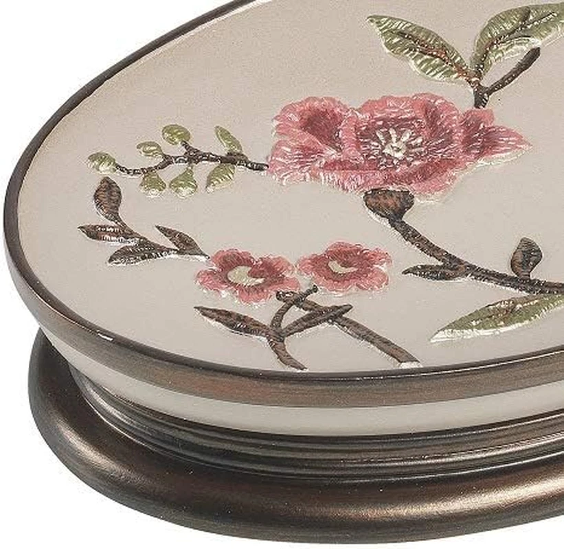 Jabonera de baño popular, colección Larrisa, diseño rosa Foto 3 de 4