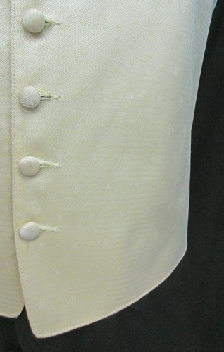 Men's Yellow Gold Perry Ellis Fullback Tuxedo Vest & Choice of Tie Wedding Prom - Picture 2 of 8